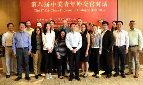 A gathering of people at the 2015 US-China diplomatic dialogue