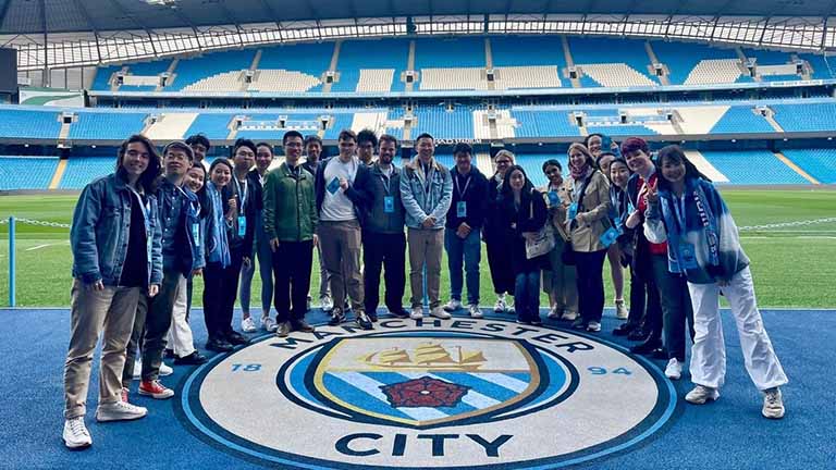 MCFP students discovering Manchester’s football culture at Etihad Stadium
