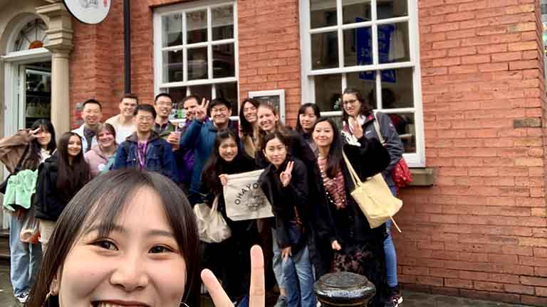 MCFP students going out for free bubble tea at Ohayo Tea