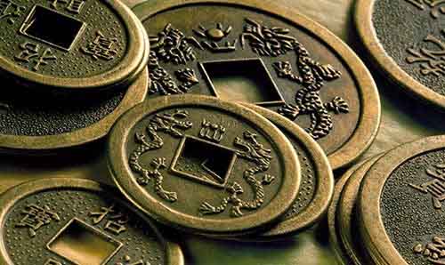 An image of ancient Chinese coins